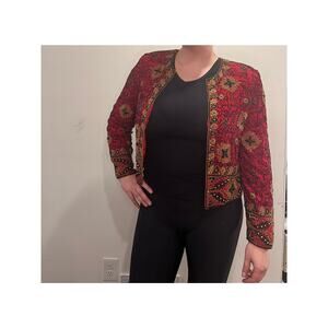 Vintage Beaded and Embroidered Blazer - Plus-Sized - Fits Like 14/16
